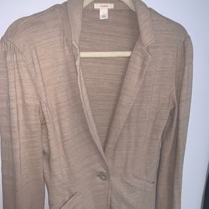 Khaki cotton blazer
